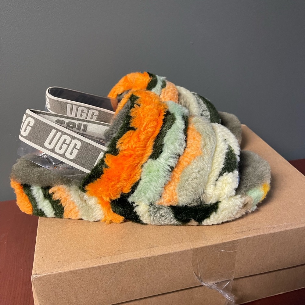 New womens w fluff yeah slide cali collage us size 10 uggs